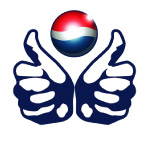 百事 中国加油 大姆指logo