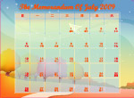 2009日历7月