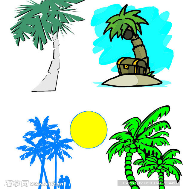 矢量椰树