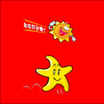 矢量太阳星星