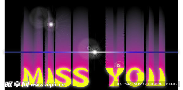MISS YOU 字体设计