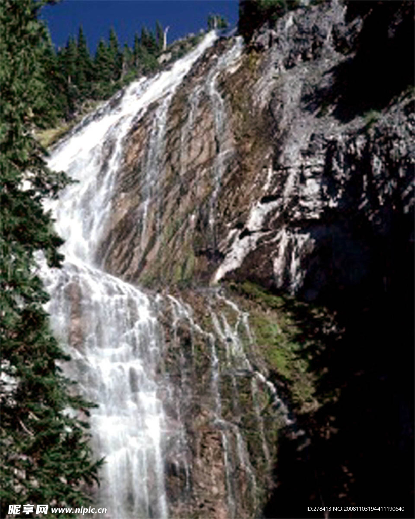 秀丽山水 瀑布美景 山涧溪流