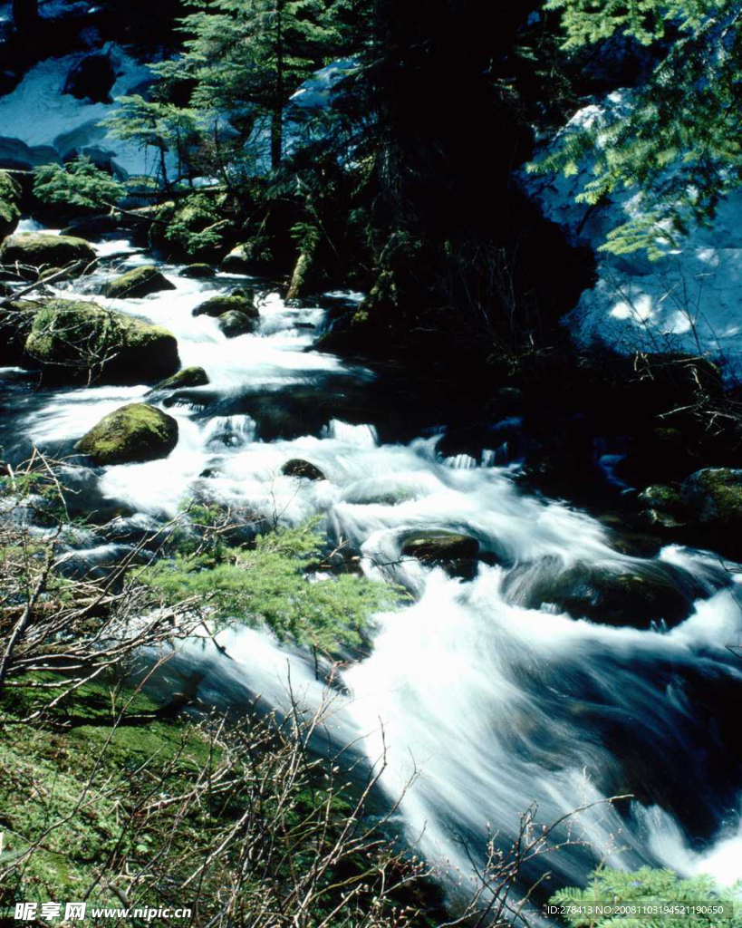 秀丽山水 瀑布美景 山涧溪流