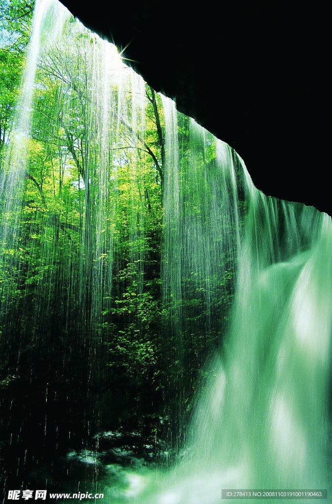 秀丽山水 瀑布美景 山涧溪流