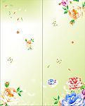 矢量可爱牡丹画