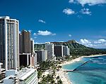 夏威夷海岛风光 海滨浴场  海滨酒店