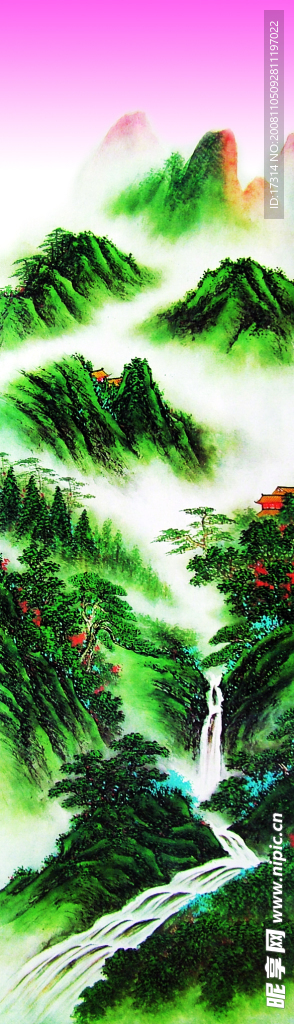 中堂画 边条 春