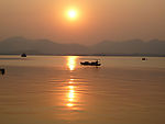 西湖黄昏美景
