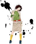 水墨女