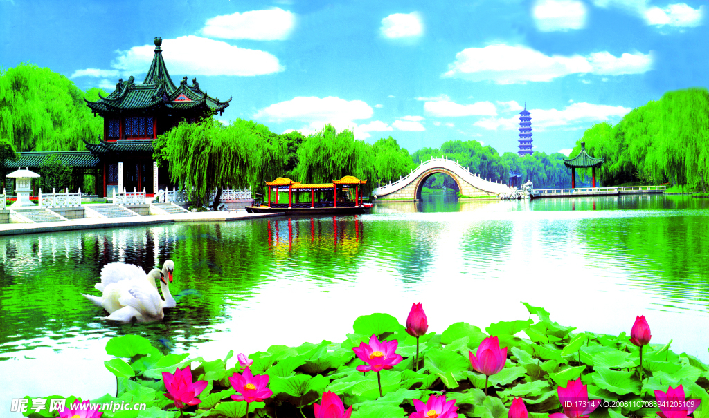 室内 装饰画 背景 西湖
