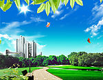城市公园景观PSD分层素材