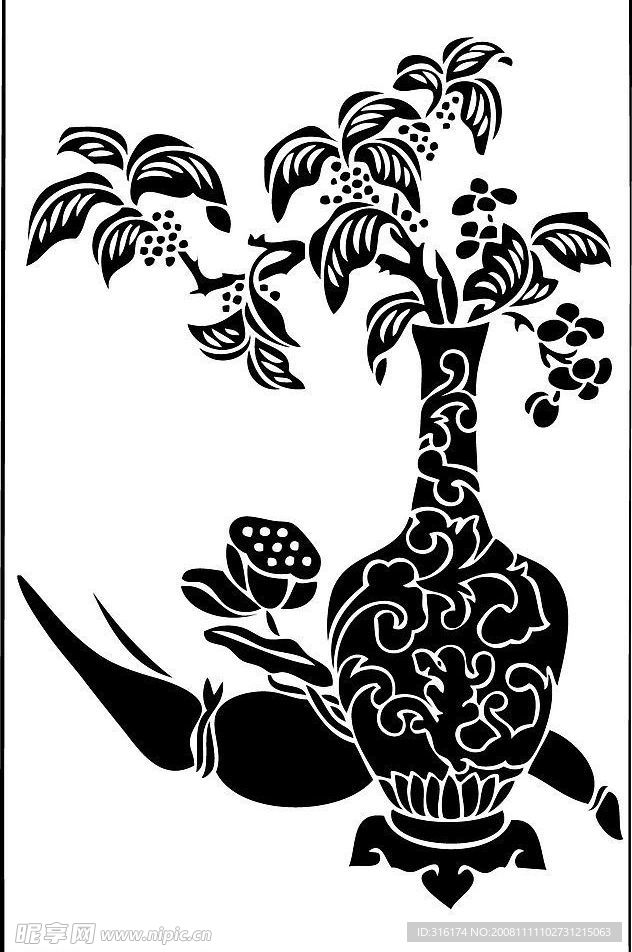 花瓶 失量