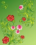 炫丽花纹图案背景