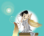天使矢量图 堕落天使 人物 女人 矢量人物 矢量图库