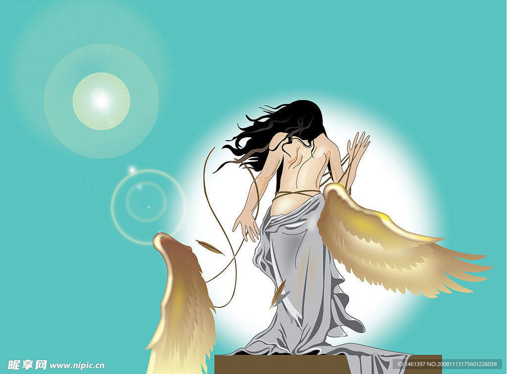 天使矢量图 堕落天使 人物 女人 矢量人物 矢量图库