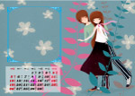 2009日历浪漫情侣四月