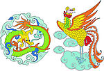 中国吉祥物龙凤呈祥