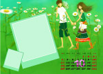 2009日历浪漫情侣十月