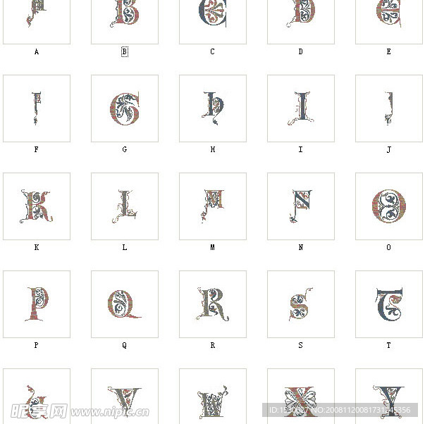花体英文字母