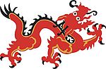 中国传统图案红龙