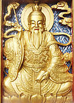 木雕镀金佛像