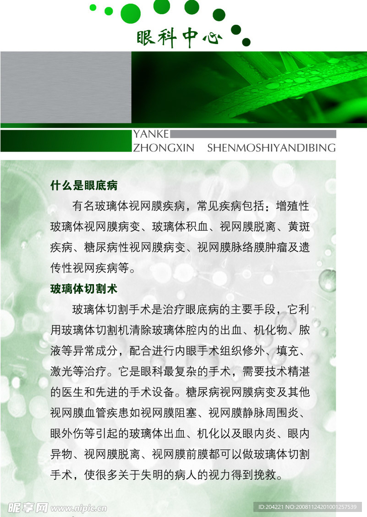 眼病知识 眼底病