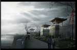 古城墙建筑效果图