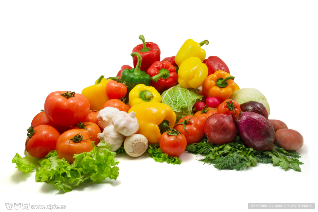 一堆新鲜的蔬菜精品图片素材