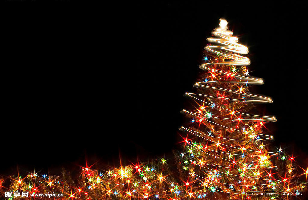 闪光的圣诞树图片