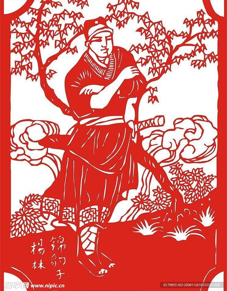 cdr格式108好汉剪纸