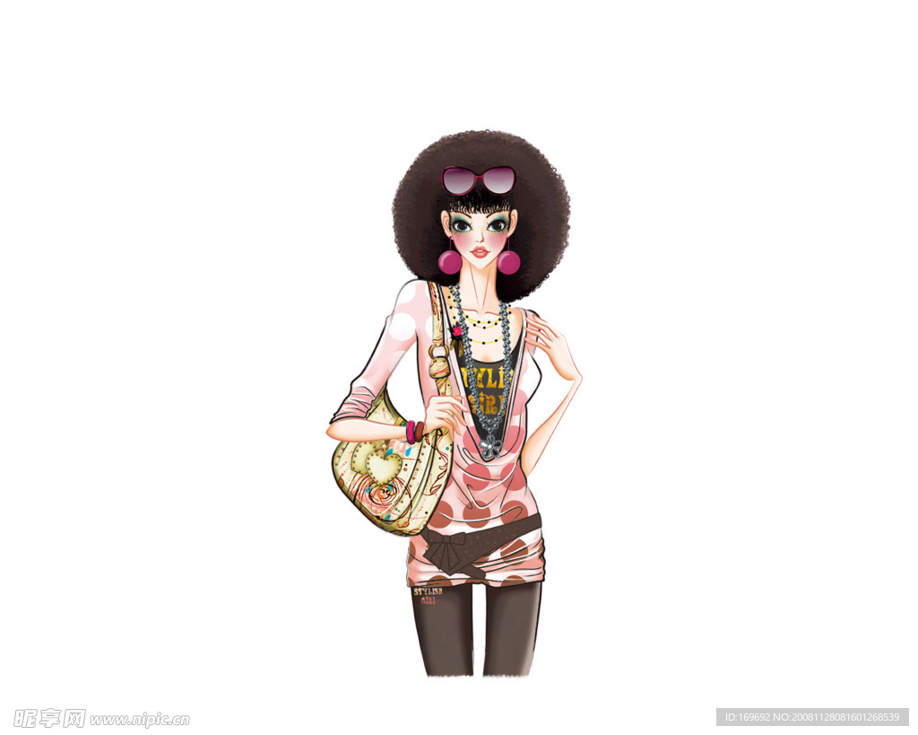 手绘美女