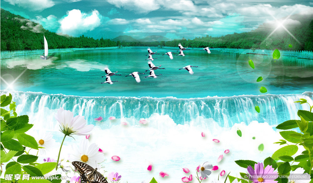 湖光美景