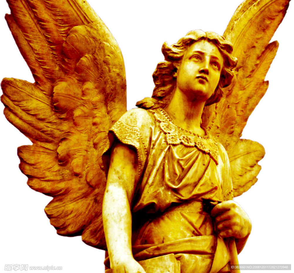 天使青铜石像