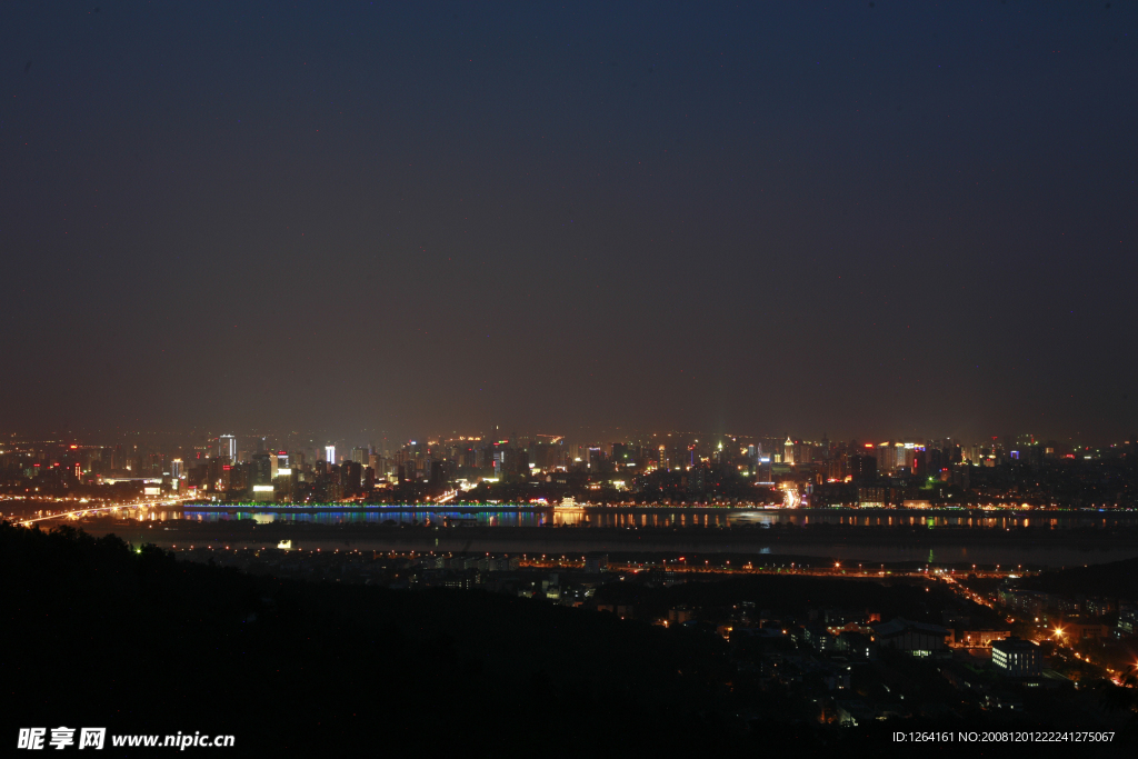 美丽的长沙市夜景