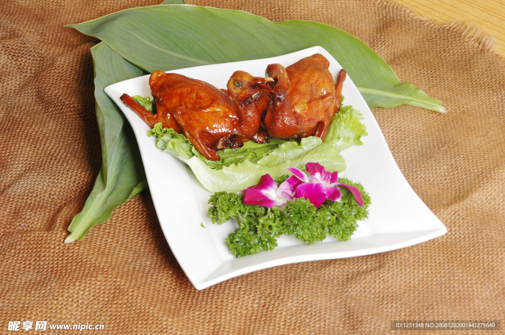 广东餐饮美味菜式 红烧乳鸽