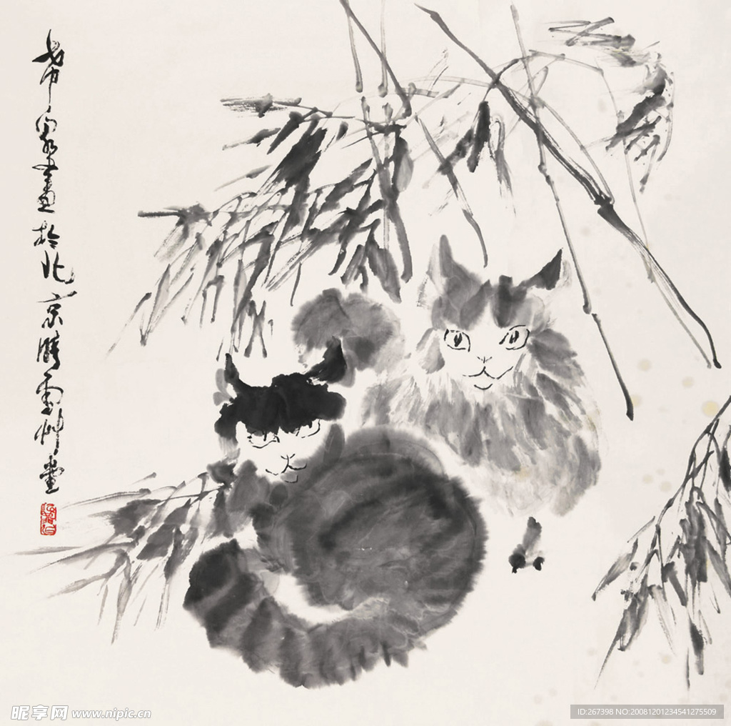 庞希泉现代国画~猫5
