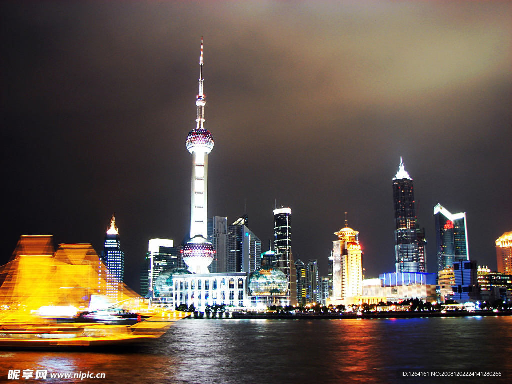 上海浦江东岸夜景