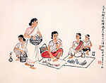 关山月现代国画~南洋妇女