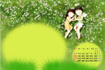 2009年台历模版两小无猜（5月）