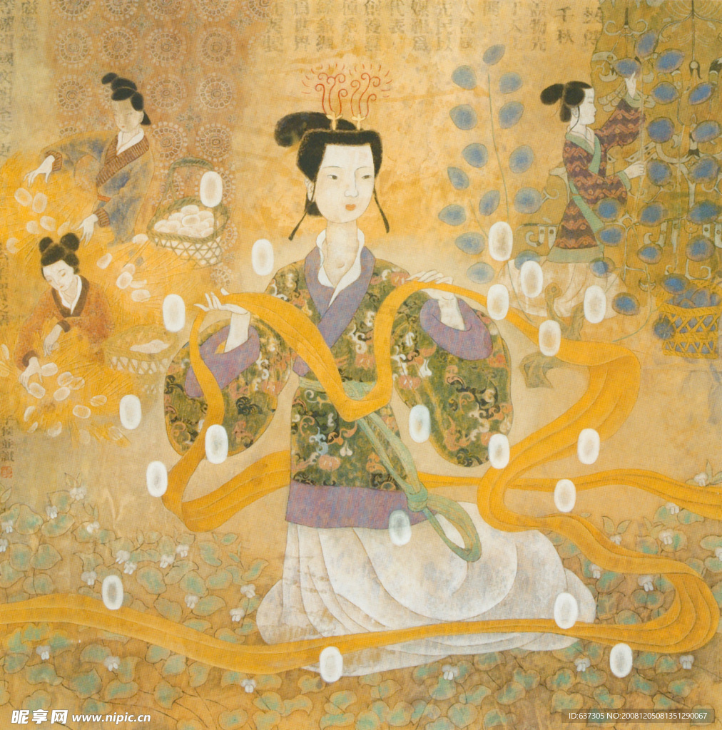 中国现代名画 艺传千秋图 古代美女
