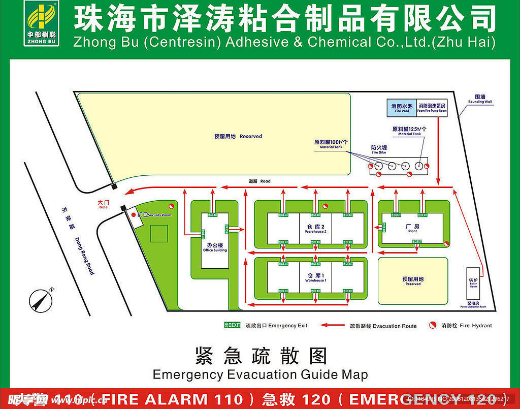 矢量紧急疏散标识图