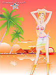 海中的性感美女
