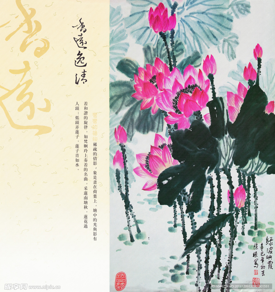 国画荷花