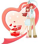 永恒的心、情人节贺卡