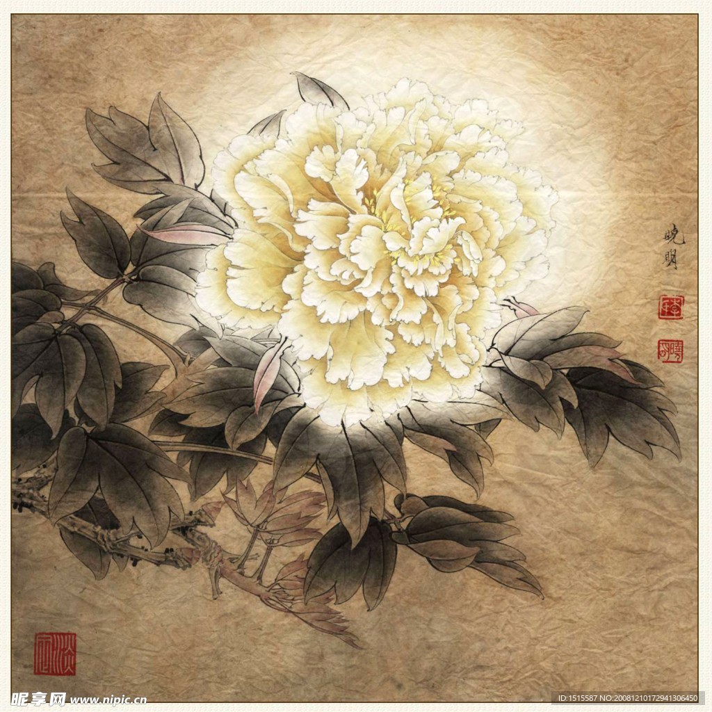 工笔牡丹