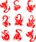 矢量 图腾 蝎子