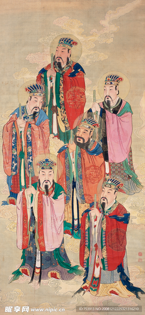 沈铨 水陆神仙图