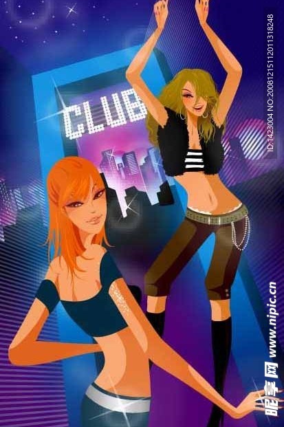 ktv酒吧disco海报