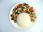 扒饭
