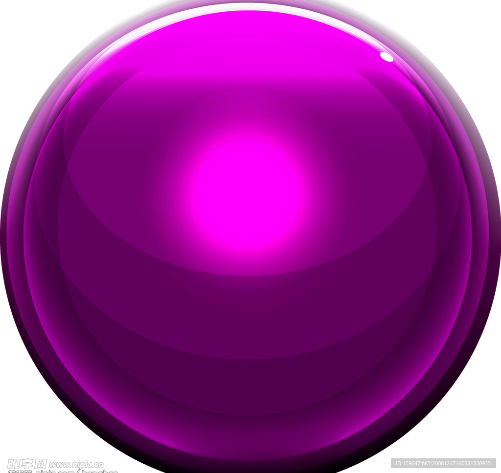 自制紫色圆形透明图标